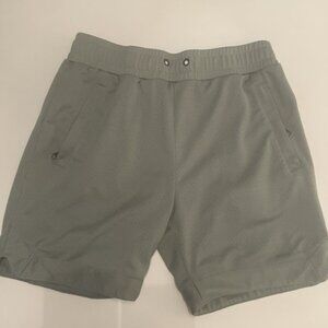 Maison Article Premium Athletic Shorts L Blue Gray Mesh Zip Pocket No Drawstring